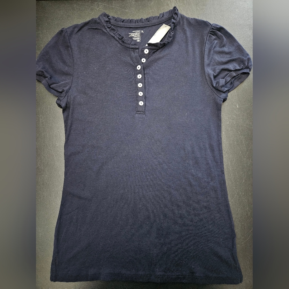 Vintage - NWT Old Navy Cotton Navy Blue Jersey - Size XL
